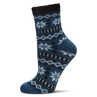 Women's Merry Snowflake Cozy Lined Crew Socks
