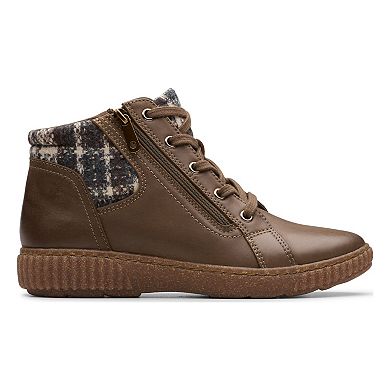 Clarks Caroline Spice Women's Leather Ankle Boots With Zip Closure
