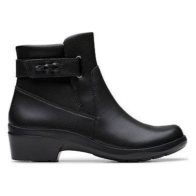 Clarks Angie Serena Women's Leather Ankle Boots With Strap Detail