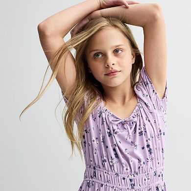 Girls 6-20 SO® Tie Front Puff Sleeve Mini Dress in Regular & Plus Size