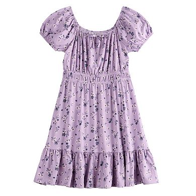Girls 6-20 SO® Tie Front Puff Sleeve Mini Dress in Regular & Plus Size