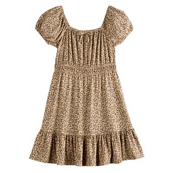Girls 6-20 SO® Tie Front Puff Sleeve Mini Dress in Regular & Plus Size