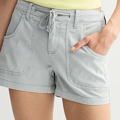 Juniors' Project Indigo Drawstring Shorts