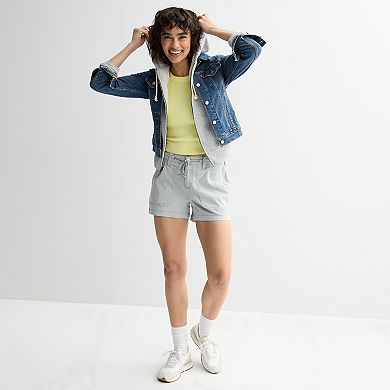 Juniors' Project Indigo Drawstring Shorts