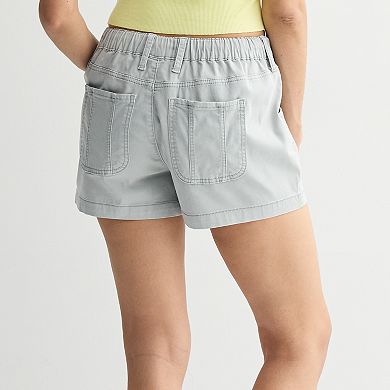 Juniors' Project Indigo Drawstring Shorts