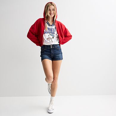 Juniors' Project Indigo Double Button Shorts