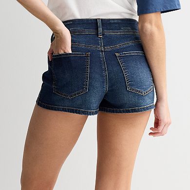 Juniors' Project Indigo Double Button Shorts