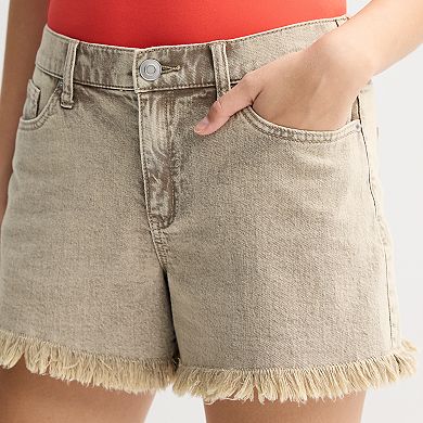 Juniors' Project Indigo Mid Rise Baggy Denim Shorts