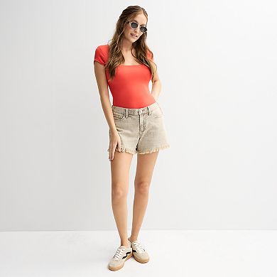Juniors' Project Indigo Mid Rise Baggy Denim Shorts