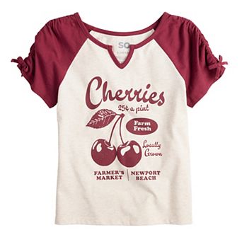 Girls 7-20 SO® Short Sleeve Raglan Graphic Tee in Regular & Plus Size