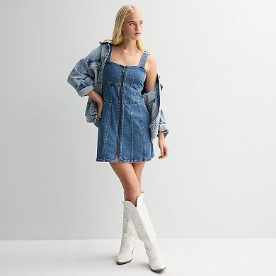 Juniors' Love, Fire Corset Zip Front Tank Dress