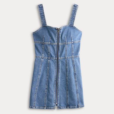 Juniors' Love, Fire Corset Zip Front Tank Dress