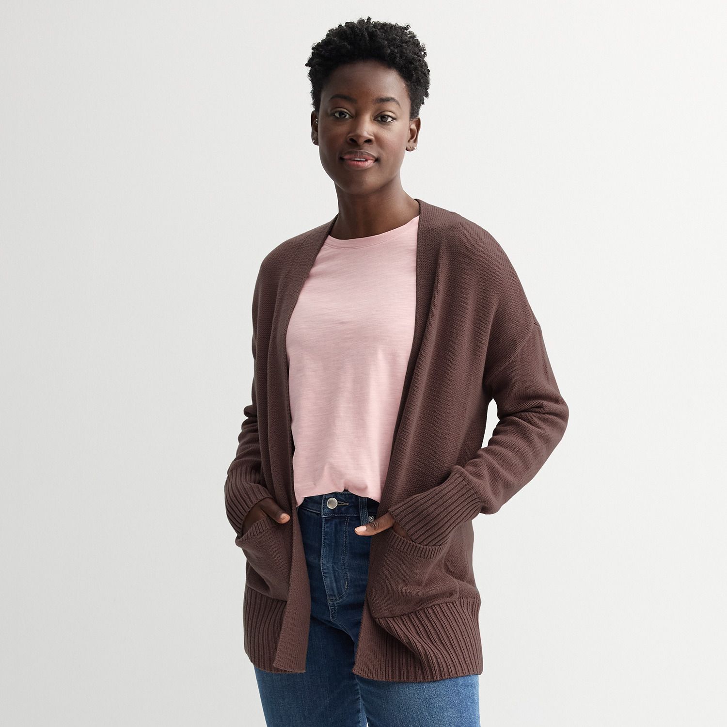 L'Or / Front line Knit ダークブラウン コットンカシミヤ L'Or Front line Knit ダークブラウン コットンカシミヤ - メルカリ