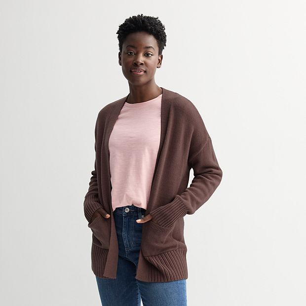 Petite Sonoma Goods For Life® Open Front Longline Cardigan