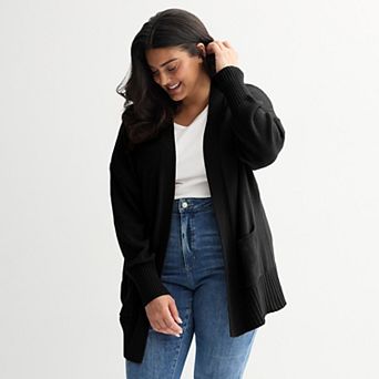 Plus Size Sonoma Goods For Life® Open Front Longline Cardigan