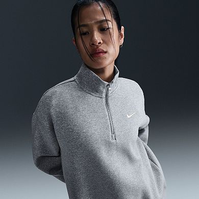 Women's Nike Oversized Quarter-Zip Fleece Sweatshirt