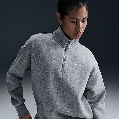 Women's Nike Oversized Quarter-Zip Fleece Sweatshirt