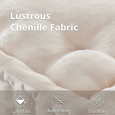 Intelligent Design Azza 24 in Chenille Square Floor Pillow Cushion