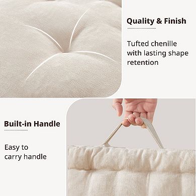 Intelligent Design Azza 24 in Chenille Square Floor Pillow Cushion