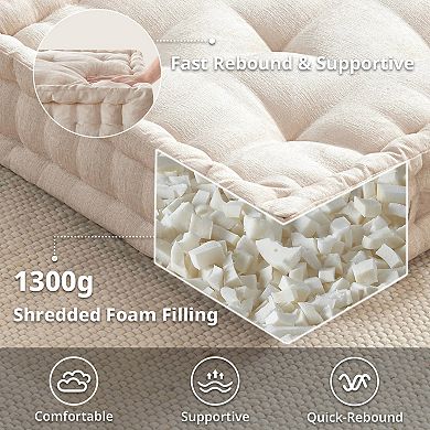 Intelligent Design Azza 24 in Chenille Square Floor Pillow Cushion