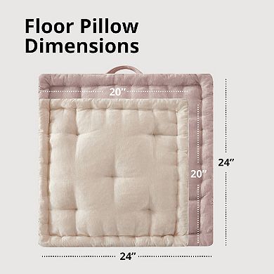 Intelligent Design Azza 24 in Chenille Square Floor Pillow Cushion