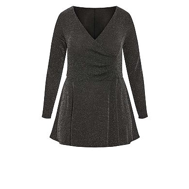 Avenue Women's Plus Size Glam Peplum Top