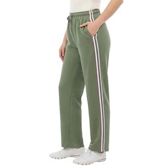 Woman Within Plus Size Better-Fleece Side-Stripe Pull-On Sweatpants