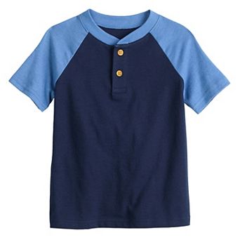 Baby & Toddler Jumping Beans® Short Sleeve Varsity Raglan Henley T-Shirt