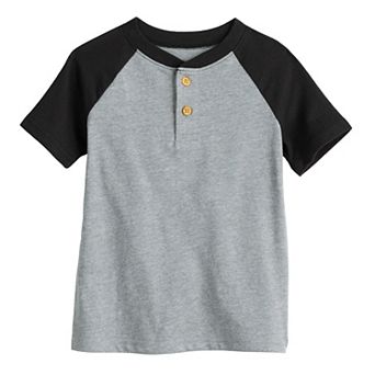 Baby & Toddler Jumping Beans® Short Sleeve Varsity Raglan Henley T-Shirt