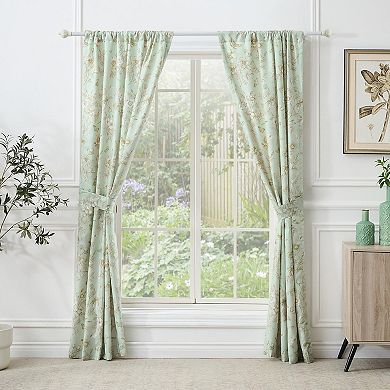 Olivia Light Filtering Semi Sheer 3" Rod Pocket Window Panel Pair