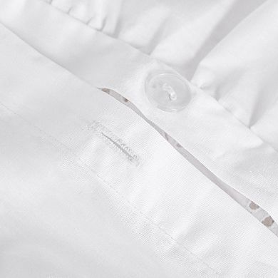 Cotton Embroidered Duvet Cover with Ruffled Edge