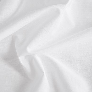 Cotton Embroidered Duvet Cover with Ruffled Edge