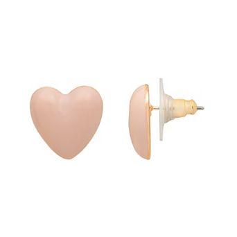 LC Lauren Conrad Enamel Heart Earrings