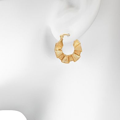 LC Lauren Conrad Ribbed Mini Hoop Earring