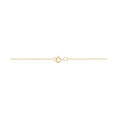 Everlasting Gold 10k Tri-Tone Gold Love Knot Drop Pendant Necklace