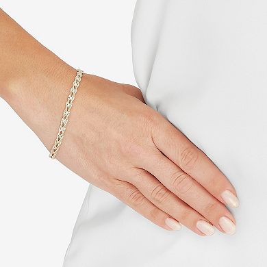 Everlasting Gold 10k Gold 1.8 mm Left & Right 2-Row Rope Bracelet
