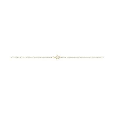 Everlasting Gold 14k Gold Tube Crucifix Pendant Necklace