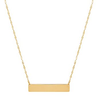 Everlasting Gold 10k Gold Bar Necklace
