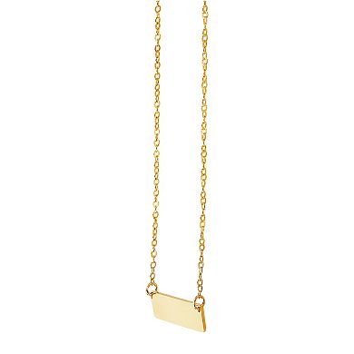 Everlasting Gold 10k Gold Bar Necklace