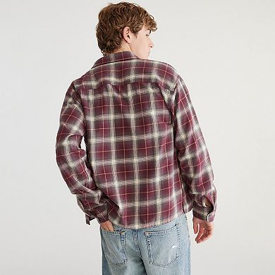 Men's Aeropostale Boxy Button Down Flannel