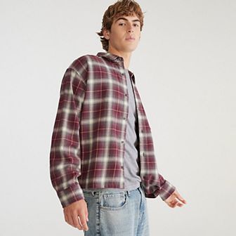 Men's Aeropostale Boxy Button Down Flannel