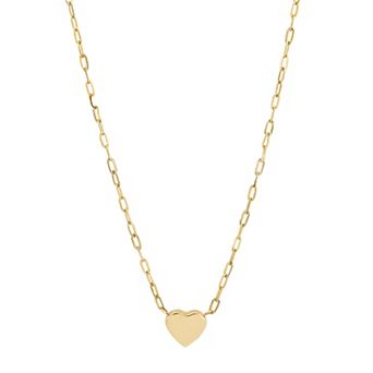 Everlasting Gold 10k Gold Heart Pendant Necklace