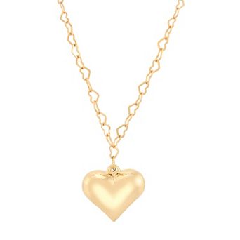 Everlasting Gold 10k Gold Heart Pendant Necklace