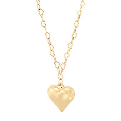 Everlasting Gold 10k Gold Heart Pendant Necklace