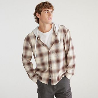 Men's Aeropostale Long Sleeve Flannel Hoodie