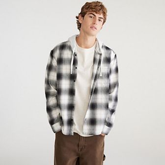 Men's Aeropostale Long Sleeve Flannel Hoodie