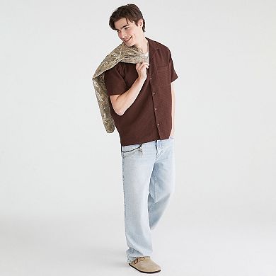 Men's Aeropostale Short Sleeve Texture Solid Shirt
