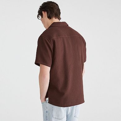 Men's Aeropostale Short Sleeve Texture Solid Shirt