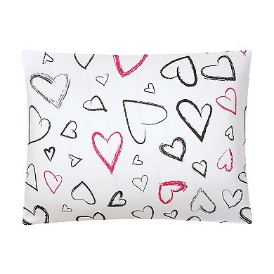 Girls' Urban Playground Roxy Hearts Comforter Set with Shams