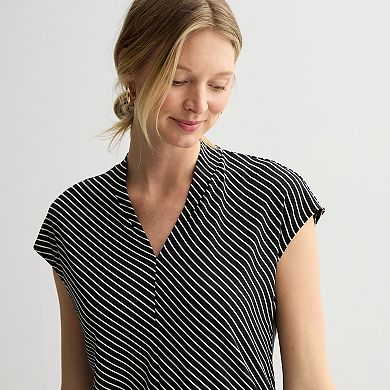 Petite Nine West Dolman V-Neck Knit Top